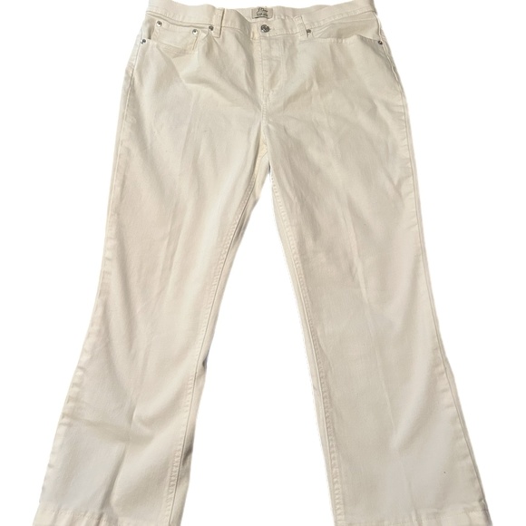 J.Crew White Billie Demi Boot Crop Jeans Size 32 - Picture 4 of 7